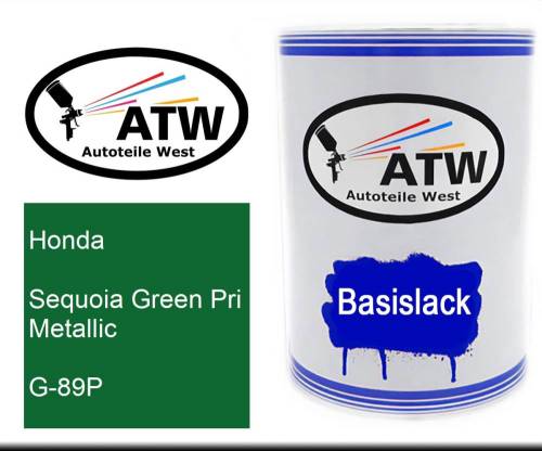 Honda, Sequoia Green Pri Metallic, G-89P: 500ml Lackdose, von ATW Autoteile West.